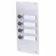 Atea MBP204CBD beldrukpaneel smal inbouw met 4 dubbel verchroomde beldrukkers