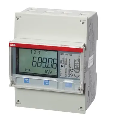 ABB B23 112-10P kwh meter 3f 65a 230.400v kl b