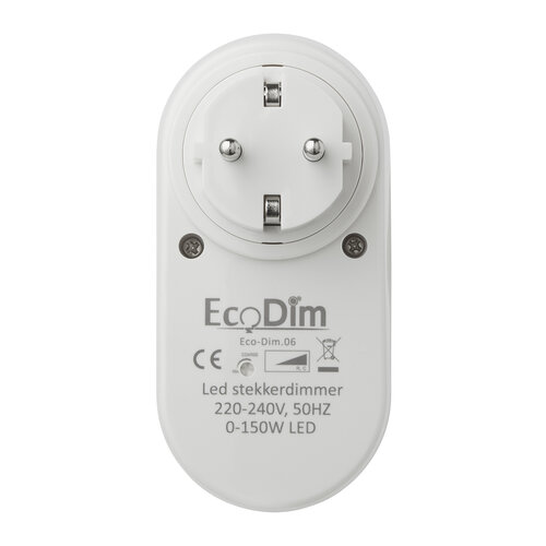 EcoDim ECO-DIM.06 stekkerdimmer LED 0 - 100 Watt wit