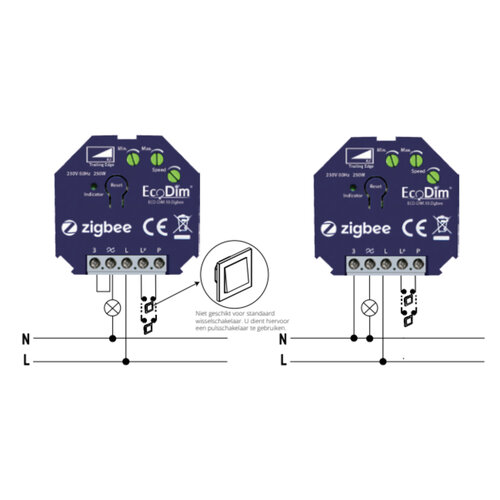 EcoDim ECO-DIM.10 ZIGBEE Zigbee LED dimmer module 0 - 250 Watt RC