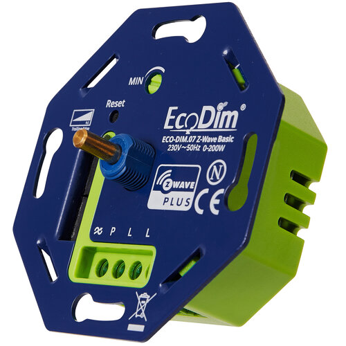 EcoDim ECO-DIM.07-ZWV Z-Wave LED dimmer 0 - 200 Watt RC