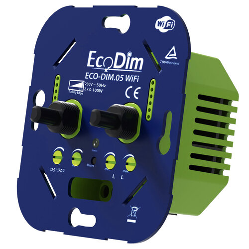 EcoDim ECO-DIM.05-WIFI wifi duo LED dimmer RC 2x 0 - 100 Watt