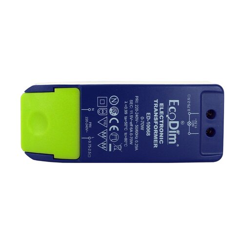 EcoDim ED-10068 LED-driver/trafo 12V AC dimbaar 0-30W