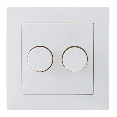 EcoDim ED-10004 duo dimmerknop passend voor Berker S1 wit glans
