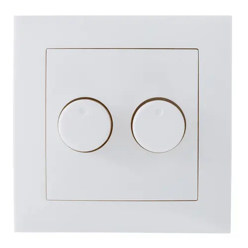 EcoDim ED-10004 duo dimmerknop passend voor Berker S1 wit glans