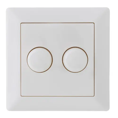 EcoDim ED-10005 duo dimmerknop passend voor Gira systeem 55 / JUNG A-range wit glans