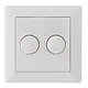 EcoDim ED-10005 duo dimmerknop passend voor Gira systeem 55 / JUNG A-range wit glans
