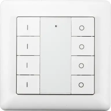 EcoDim ED-10014 Zigbee draadloze schakelaar voor 4 groepen compleet wit