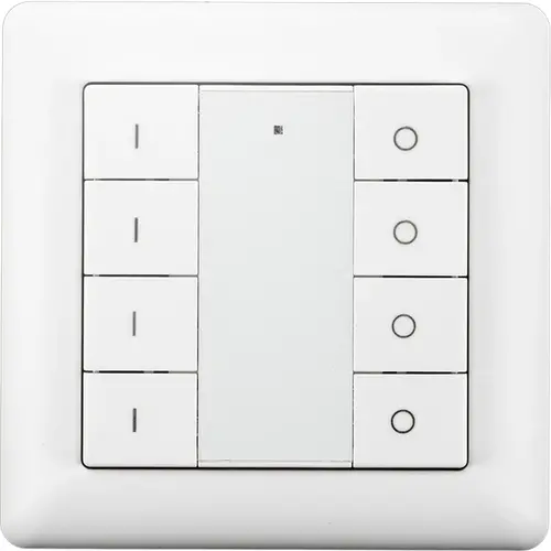 EcoDim ED-10014 Zigbee draadloze schakelaar voor 4 groepen compleet wit