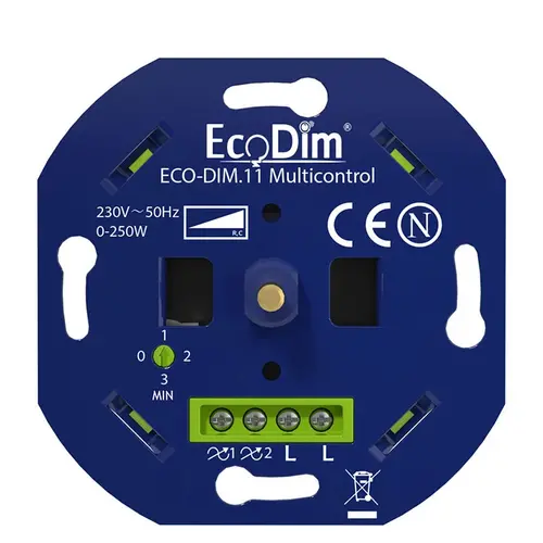 EcoDim ECO-DIM.11 multicontrol LED dimmer 0 - 250 Watt RC