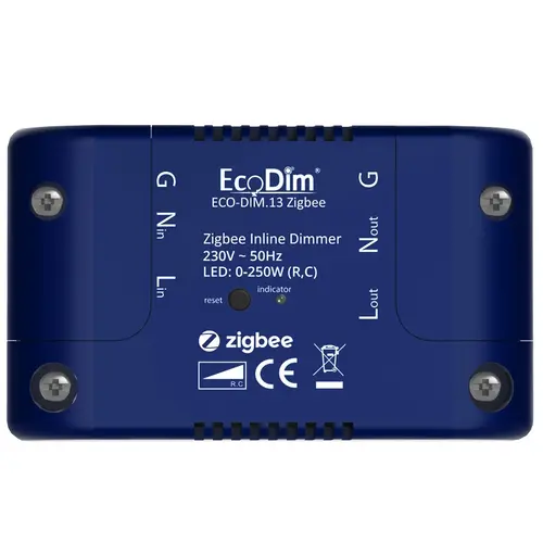 EcoDim ECO-DIM.13-ZGB Zigbee LED inline dimmer 0 - 250 Watt