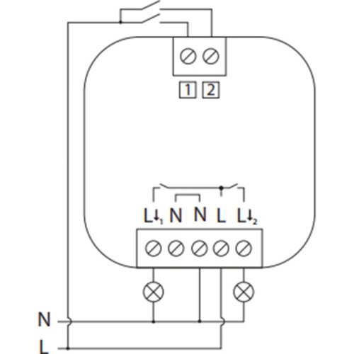 Plejd REL-02 schakelactor relais 2-kanaals mesh Bluetooth