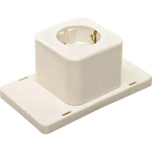 ABB Haf 3611W1 S lasdoos-deksel met 1-voudig randaarde wandcontactdoos gerecycled kunststof