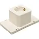 ABB Haf 3611W1 S lasdoos-deksel met 1-voudig randaarde wandcontactdoos gerecycled kunststof