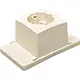 ABB Haf 3611W1-P S lasdoos deksel met Perilex wandcontactdoos 16A creme gerecycled kunststof