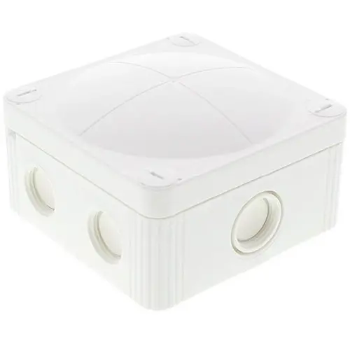 Wiska 407 3 WT kabeldoos 95x95x60mm 7-invoeren + 3x wartel M20x1.5 IP67 wit