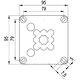 Wiska 407 3 WT kabeldoos 95x95x60mm 7-invoeren + 3x wartel M20x1.5 IP67 wit