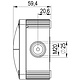 Wiska 407 3 WT kabeldoos 95x95x60mm 7-invoeren + 3x wartel M20x1.5 IP67 wit