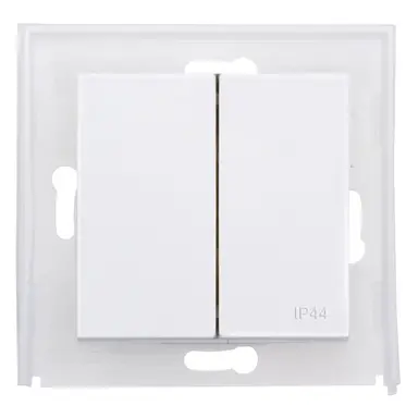 Kopp 493629009 schakelwip 2-voudig IP44 HK07 Athenis helder wit glans