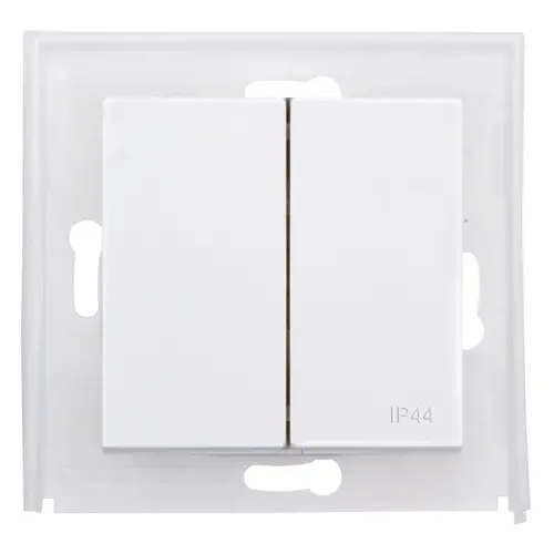 Kopp 493629009 schakelwip 2-voudig IP44 HK07 Athenis helder wit glans
