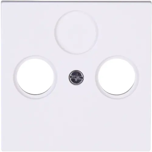 Kopp 490913002 centraalplaat antenne / COAX wandcontactdoos HK07 Athenis arctic wit glans