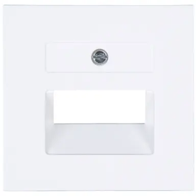 Kopp 371713000 centraalplaat RJ45 wandcontactdoos 1- en 2-voudig HK07 Athenis arctic wit glans