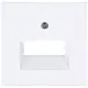 Kopp 371713000 centraalplaat RJ45 wandcontactdoos 1- en 2-voudig HK07 Athenis arctic wit glans