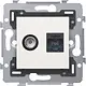 Niko 101-79338 smart TV contactdoos COAX en UTP CAT6A PoE-geschikt white