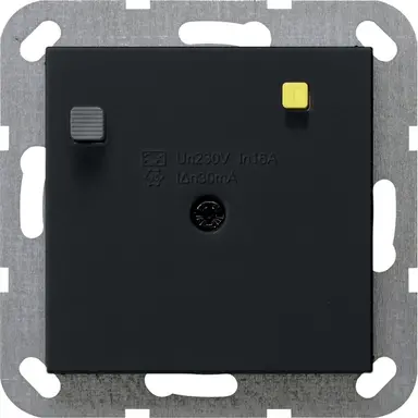 Gira 2664005 aardlekschakelaar 30 mA Systeem 55 zwart mat