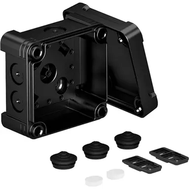 OBO X01 SW kabeldoos 95x95x60mm 7- invoeren M20 IP67 zwart