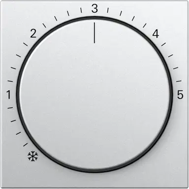 Gira 270626 knop ruimtetemperatuurregelaar Systeem 55 aluminium mat