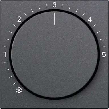 Gira 270628 knop ruimtetemperatuurregelaar Systeem 55 antraciet mat