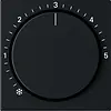 Gira 2706005 knop ruimtetemperatuurregelaar Systeem 55 zwart mat