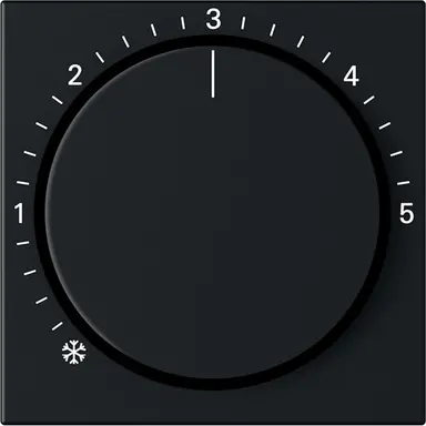 Gira 2706005 knop ruimtetemperatuurregelaar Systeem 55 zwart mat