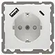 PEHA D 6511.02 SI USB CA wandcontactdoos randaarde met USB A en C voor Nova - Standard - Dialog levend wit