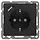 PEHA D 6511.193 SI USB CA wandcontactdoos met USB A en C 3.4A voor Nova - Standard - Dialog zwart mat