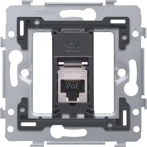 Niko 170-79266 draagring 1x RJ45 STP CAT6 vlakke uitvoering geschikt voor PoE