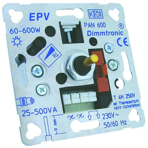 Klemko D-PAN-600 Lumiko 891050 inbouwdimmer fase-aansnijding 60-600 Watt
