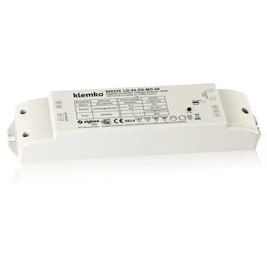Klemko LD-24-ZG-MO-50 Lumiko 860220 LED-driver constante spanning 24V 50W Zigbee IP20