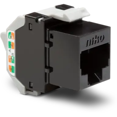 Niko 650-45072 RJ45 data connector UTP CAT6A tot 500 MHz PoE-geschikt