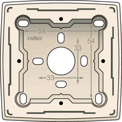 Niko 100-77100 opbouwbak 1-voudig zonder afdekraam Original cream