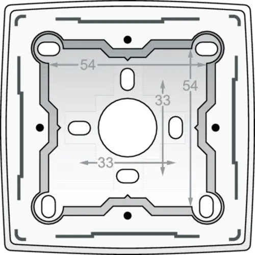 Niko 101-77100 opbouwbak 1-voudig zonder afdekraam Original white