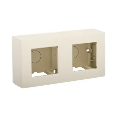 Niko 100-80200 opbouwbak incl. vast afdekraam 2-voudig Original cream