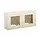 Niko 100-80200 opbouwbak incl. vast afdekraam 2-voudig Original cream