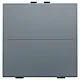 Niko 220-00001 enkelvoudige toets voor draadloze schakelaar met twee toetsen blue grey coated