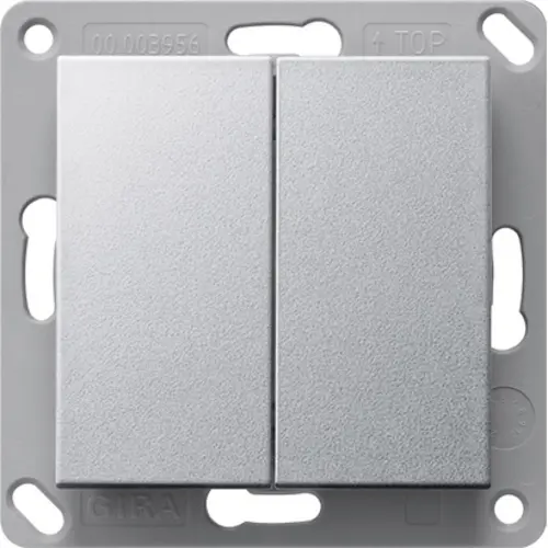 Gira 517826 RF wandzender 2-voudig voor KNX Systeem 55 aluminium mat