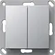 Gira 517826 RF wandzender 2-voudig voor KNX Systeem 55 aluminium mat