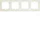 Berker 10248912 afdekraam 4-voudig horizontaal met tekstveld S.1 creme glans