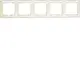 Berker 10258912 afdekraam 5-voudig horizontaal met tekstveld S.1 creme glans