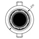 Opple 140061279 inbouwspot kantelbaar LED 8W dimbaar 3000K IP44 geborsteld alu HQ2